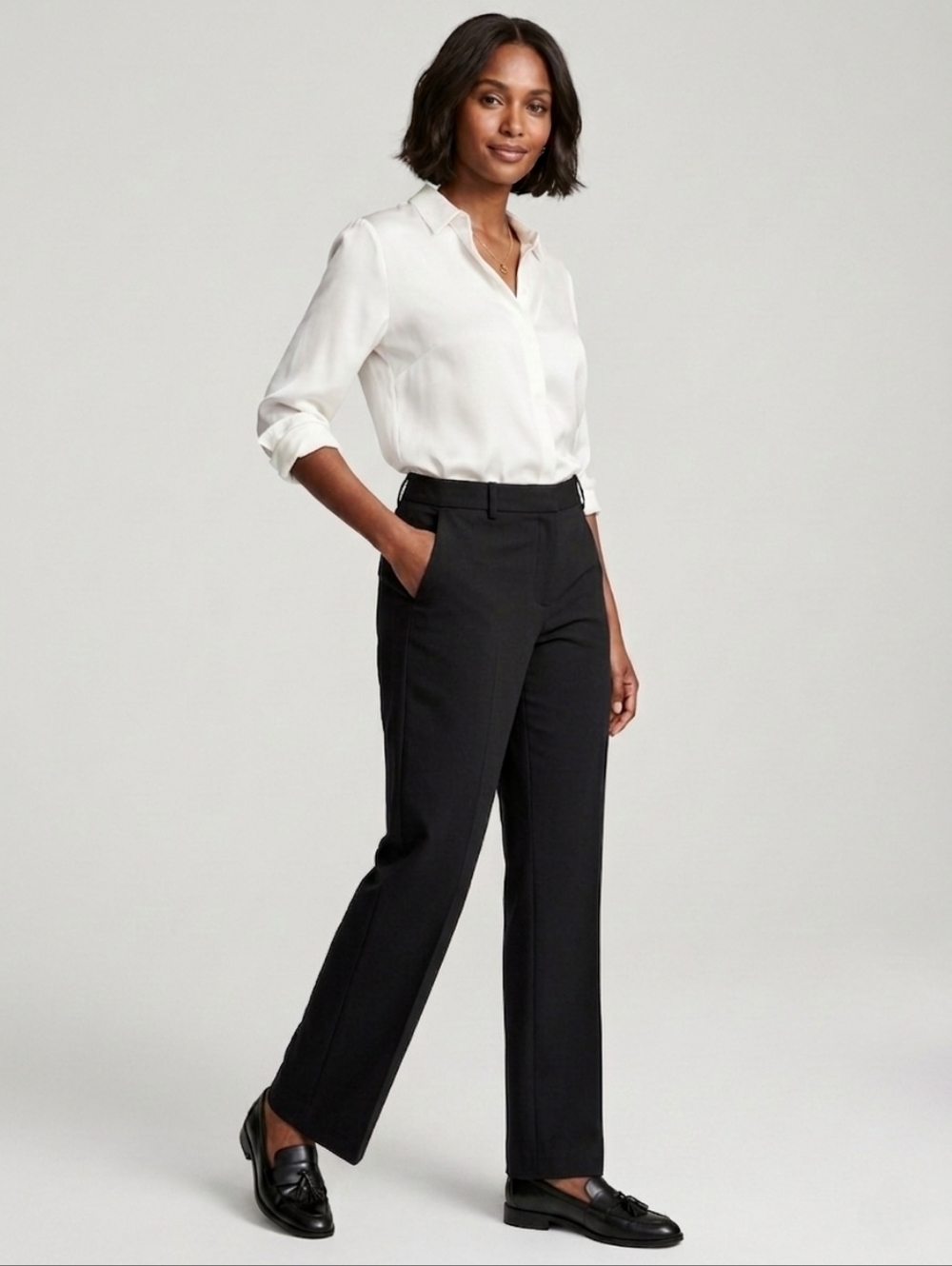 H&M Womens Dress Pants Black Size 8